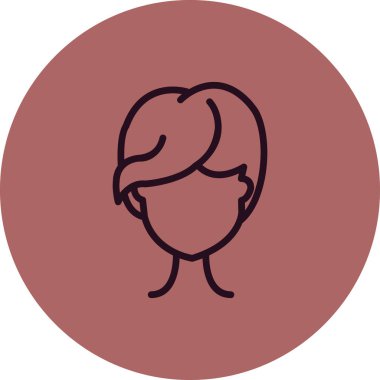 Kadın. Web simgesi basit illüstrasyon