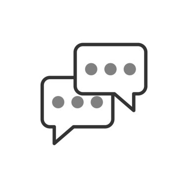 İleti sohbet baloncukları ikon vektör illüstrasyonu