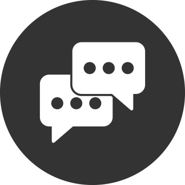 İleti sohbet baloncukları ikon vektör illüstrasyonu