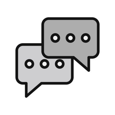 İleti sohbet baloncukları ikon vektör illüstrasyonu