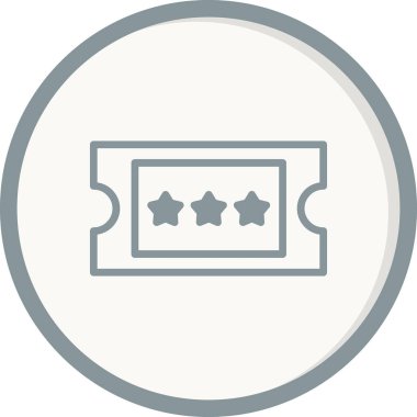 bilet ikonu vektör illüstrasyonu