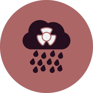 Asit yağmuru simgesi, vektör illüstrasyonu