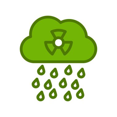 Asit yağmuru simgesi, vektör illüstrasyonu
