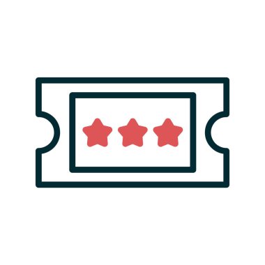 bilet ikonu vektör illüstrasyonu