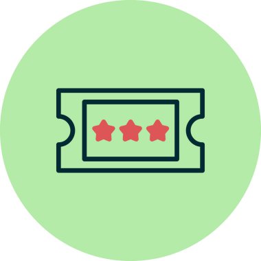 bilet ikonu vektör illüstrasyonu