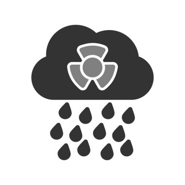 Asit yağmuru simgesi, vektör illüstrasyonu