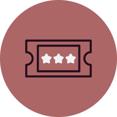 bilet ikonu vektör illüstrasyonu