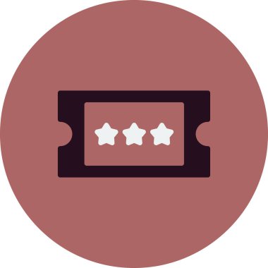 bilet ikonu vektör illüstrasyonu