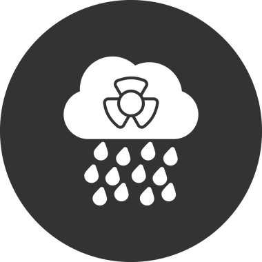 Asit yağmuru simgesi, vektör illüstrasyonu