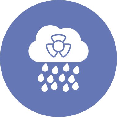 Asit yağmuru simgesi, vektör illüstrasyonu