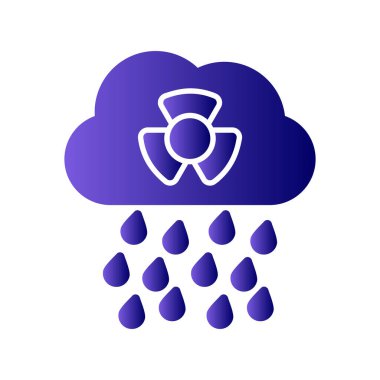 Asit yağmuru simgesi, vektör illüstrasyonu