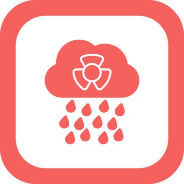 Asit yağmuru simgesi, vektör illüstrasyonu