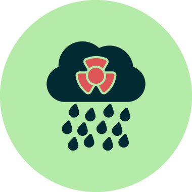 Asit yağmuru simgesi, vektör illüstrasyonu