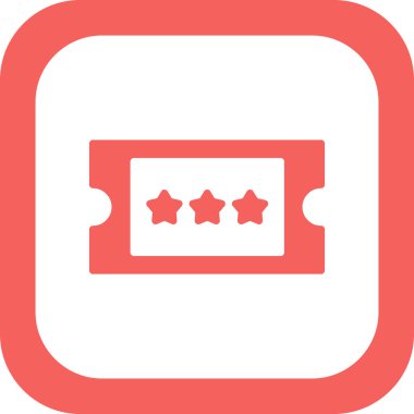 bilet ikonu vektör illüstrasyonu