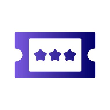 bilet ikonu vektör illüstrasyonu