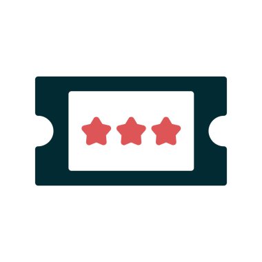 bilet ikonu vektör illüstrasyonu