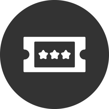 bilet ikonu vektör illüstrasyonu