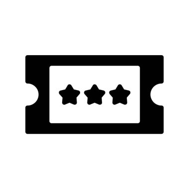 bilet ikonu vektör illüstrasyonu