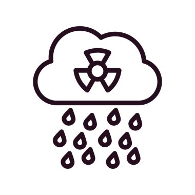 Asit yağmuru simgesi, vektör illüstrasyonu