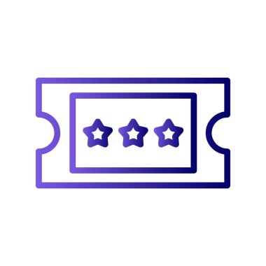 bilet ikonu vektör illüstrasyonu