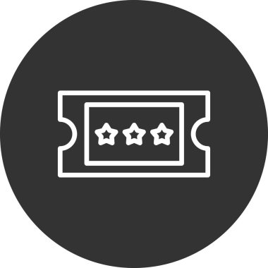 bilet ikonu vektör illüstrasyonu