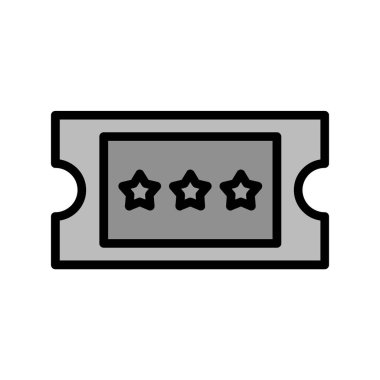 bilet ikonu vektör illüstrasyonu