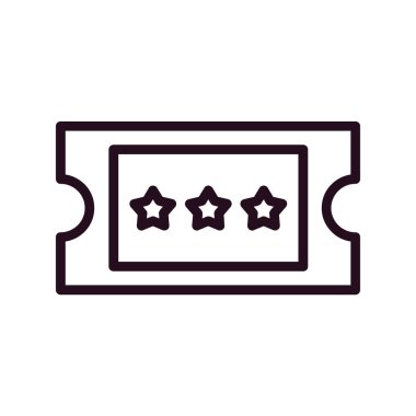 bilet ikonu vektör illüstrasyonu