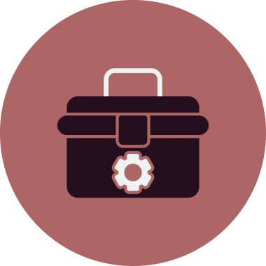 Araç kutusu simgesi, vektör illüstrasyonu