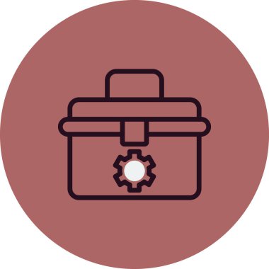 Araç kutusu simgesi, vektör illüstrasyonu