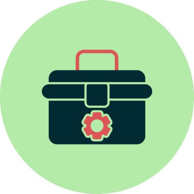 Araç kutusu simgesi, vektör illüstrasyonu