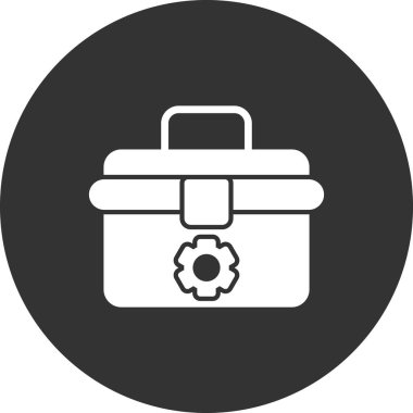 Araç kutusu simgesi, vektör illüstrasyonu