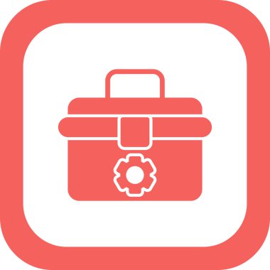 Araç kutusu simgesi, vektör illüstrasyonu