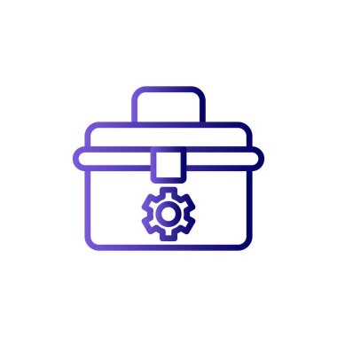 Araç kutusu simgesi, vektör illüstrasyonu