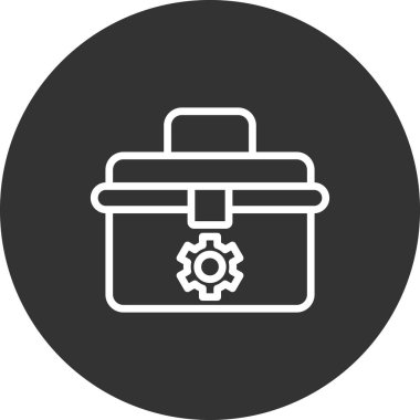 Araç kutusu simgesi, vektör illüstrasyonu