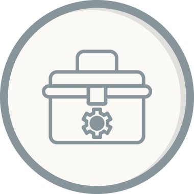 Araç kutusu simgesi, vektör illüstrasyonu