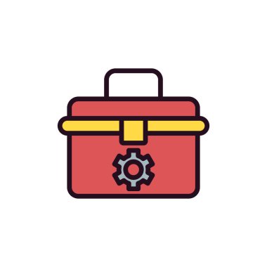 Araç kutusu simgesi, vektör illüstrasyonu