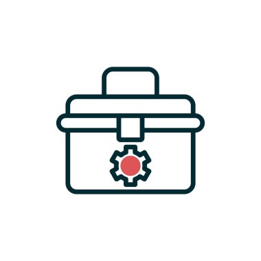 Araç kutusu simgesi, vektör illüstrasyonu