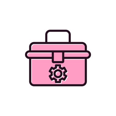 Araç kutusu simgesi, vektör illüstrasyonu