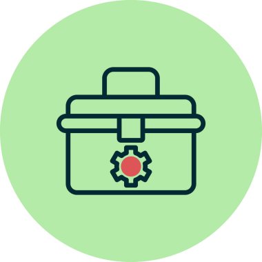 Araç kutusu simgesi, vektör illüstrasyonu