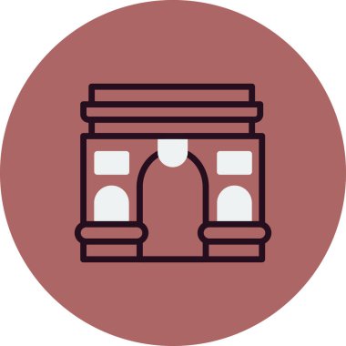 Vektör illüstrasyonu, simge ögesi arkaplanı. Zafer Kemeri