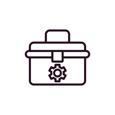 Araç kutusu simgesi, vektör illüstrasyonu