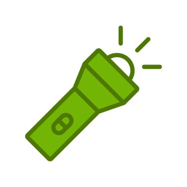 Meşale, fener ikonu vektör illüstrasyonu