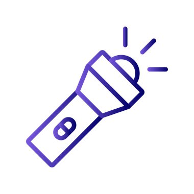 Meşale, fener ikonu vektör illüstrasyonu