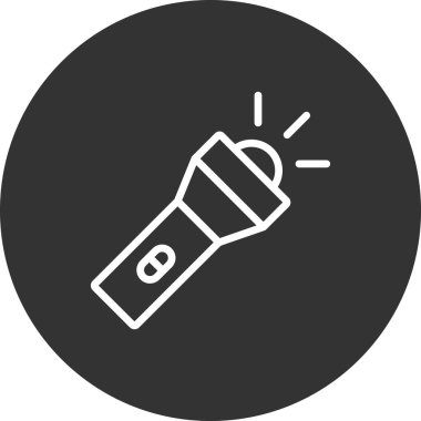 Meşale, fener ikonu vektör illüstrasyonu