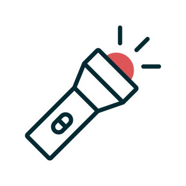 Meşale, fener ikonu vektör illüstrasyonu