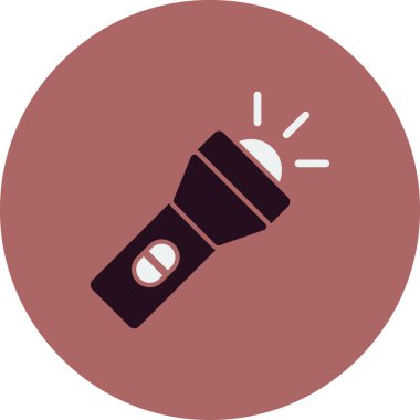 Meşale, fener ikonu vektör illüstrasyonu