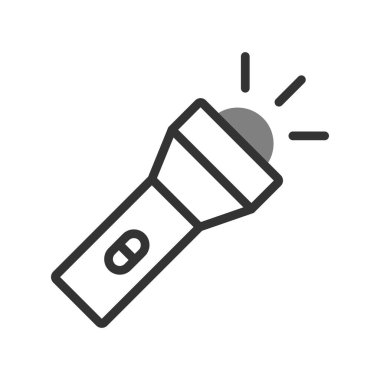 Meşale, fener ikonu vektör illüstrasyonu