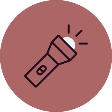 Meşale, fener ikonu vektör illüstrasyonu