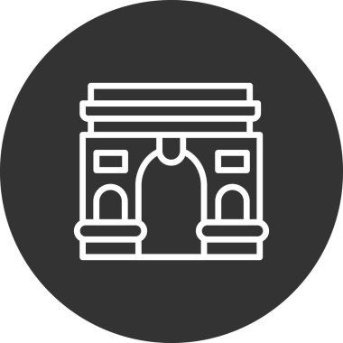 Vektör illüstrasyonu, simge ögesi arkaplanı. Zafer Kemeri