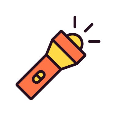 Meşale, fener ikonu vektör illüstrasyonu